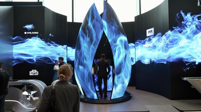 Стенд Газпром медиа на ПМЭФ-2026 Стенд Газпром медиа на ПМЭФ-2026