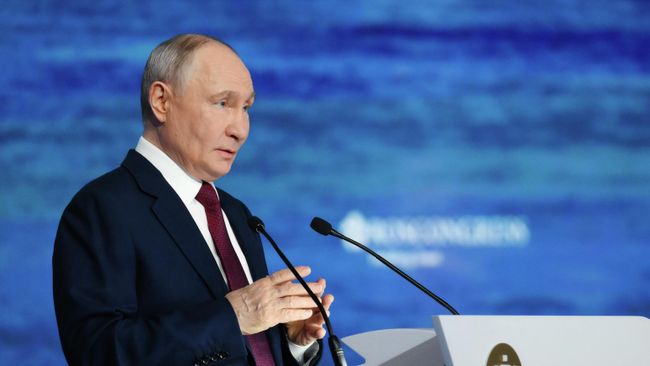 Президент РФ Владимир Путин выступает на пленарном заседании XXIX Петербургского международного экономического форума