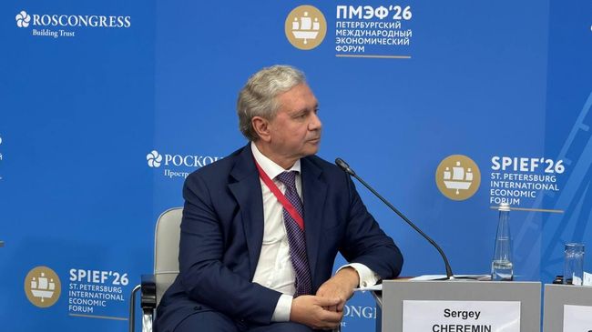 Министр правительства Москвы, руководитель департамента внешнеэкономических и международных связей города Москвы Сергей Черёмин на ПМЭФ