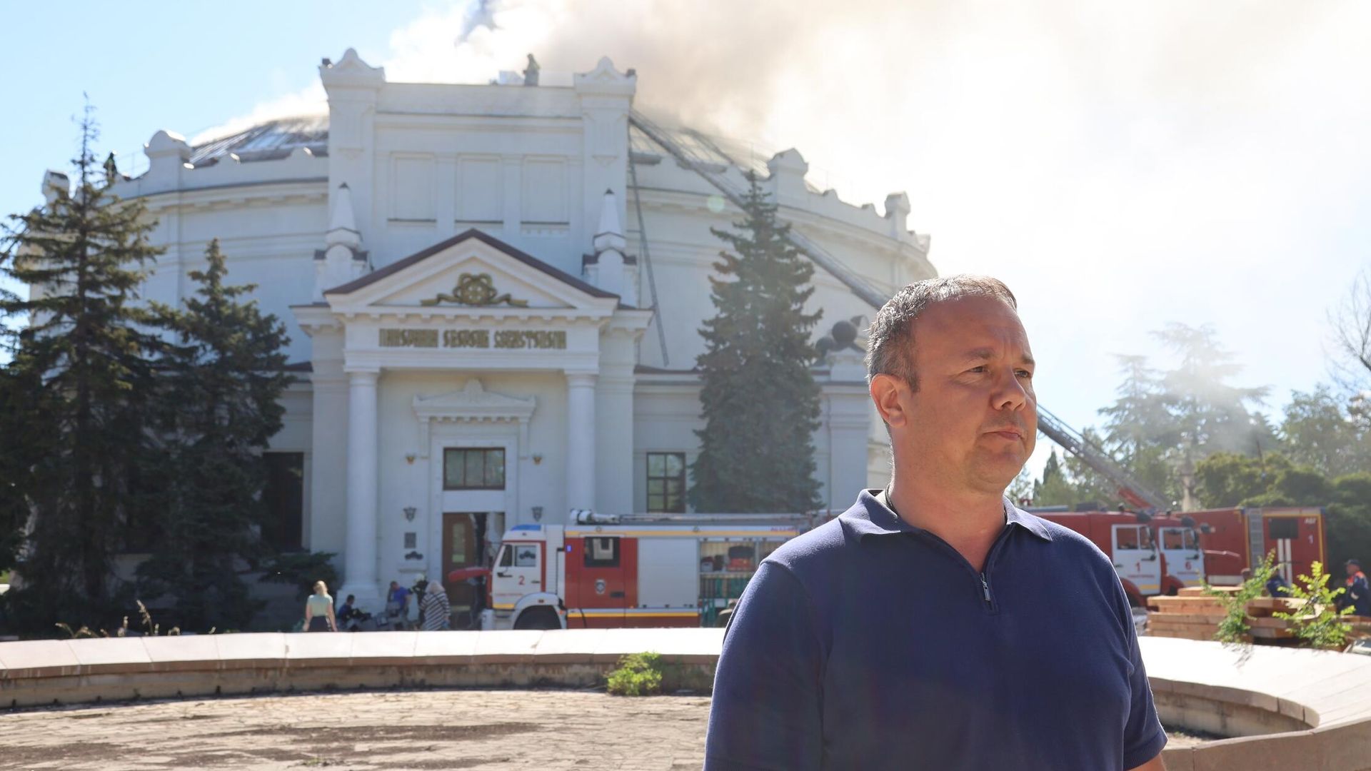 Директор Музея обороны Севастополя Михаил Смородкин после удара ВСУ Директор Музея обороны Севастополя Михаил Смородкин после удара ВСУ - РИА Новости, 1920, 04.07.2026