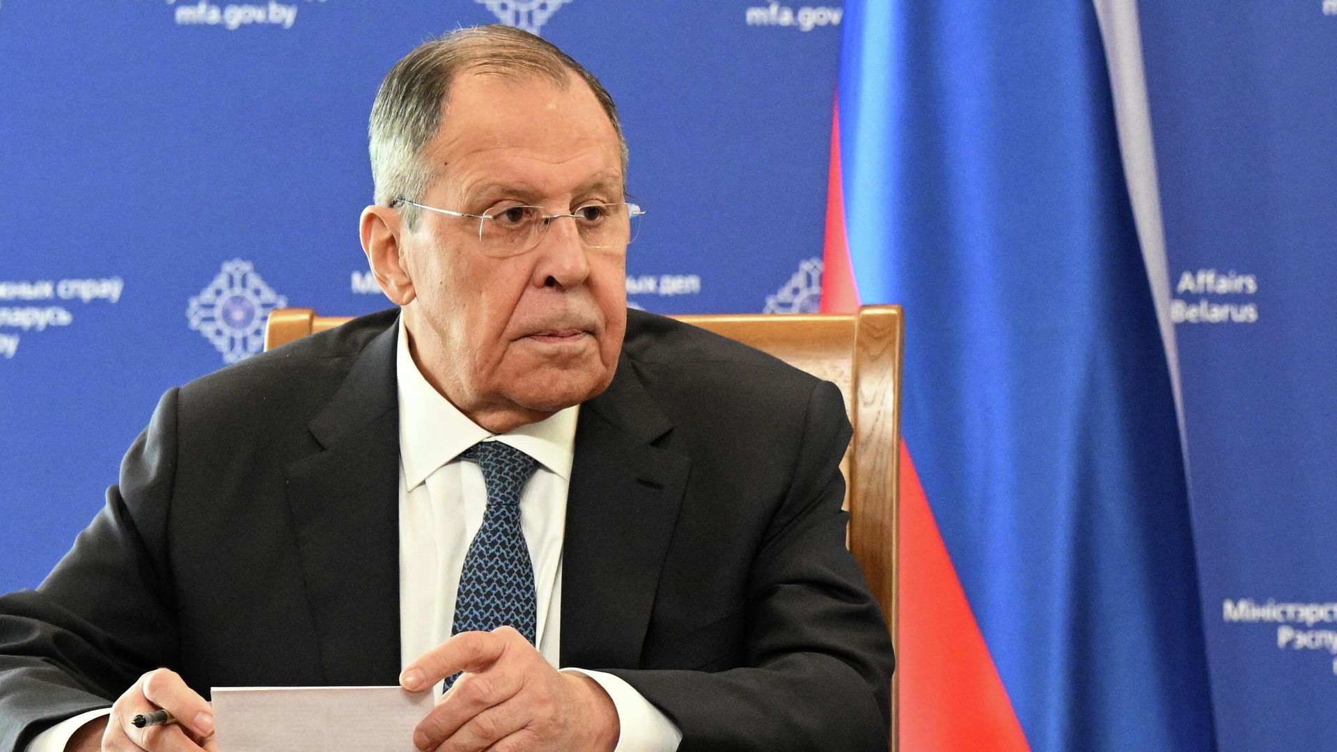 Министр иностранных дел Сергей Лавров на пресс-конференции в Минске Министр иностранных дел Сергей Лавров на пресс-конференции в Минске - РИА Новости, 1920, 15.06.2026