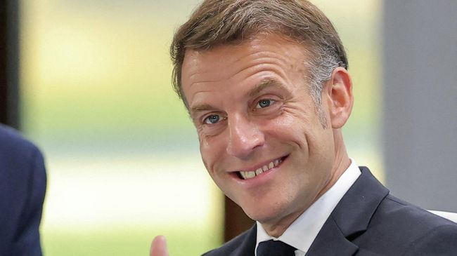 Эммануэль Макрон на саммите G7 в Эвиан-ле-Бен, Франция