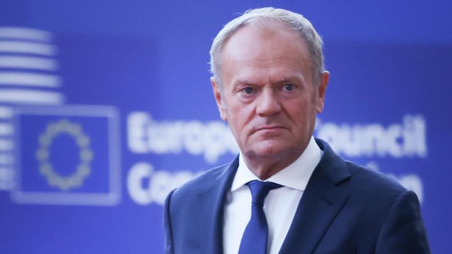 Премьер-министр Польши Дональд Туск на саммите ЕС в Брюсселе