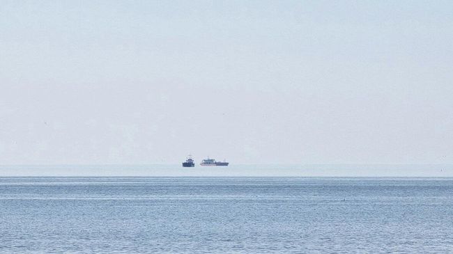 Парящие корабли или эффект фата-моргана в Балтийске Калининградской области