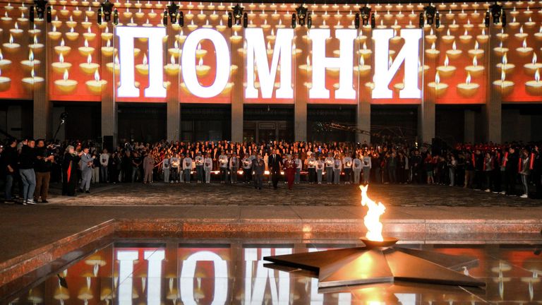 Всероссийская акция Свеча памяти у Музея Победы на Поклонной горе в Москве Всероссийская акция Свеча памяти у Музея Победы на Поклонной горе в Москве