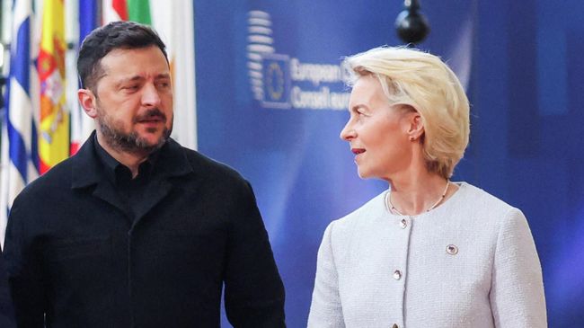 Председатель Европейской комиссии Урсула фон дер Ляйен и Владимир Зеленский 