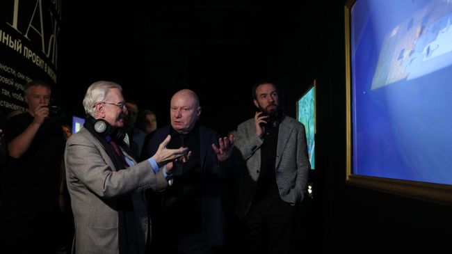 Председатель попечительского совета Государственного Эрмитажа Владимир Потанин и генеральный директор музея Михаил Пиотровский