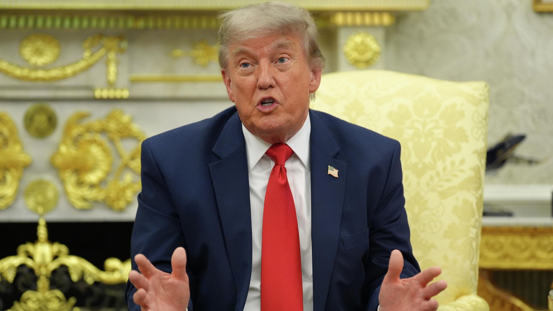 Президент США Дональд Трамп во время встречи с генеральным секретарем НАТО Марком Рютте в Овальном кабинете Президент США Дональд Трамп во время встречи с генеральным секретарем НАТО Марком Рютте в Овальном кабинете - РИА Новости, 1920, 20.08.2026