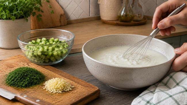 Приготовление болгарского супа таратор Приготовление болгарского супа таратор