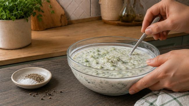 Приготовление болгарского супа таратор Приготовление болгарского супа таратор