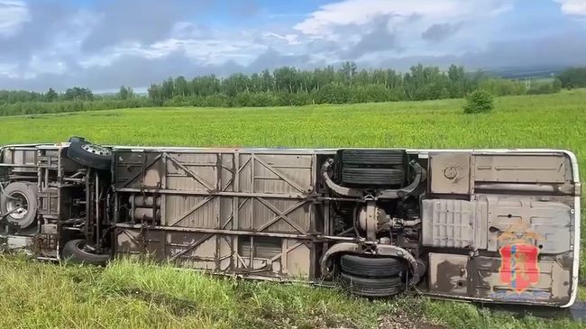 ДТП автобуса с 27 детьми в Минусинском округе