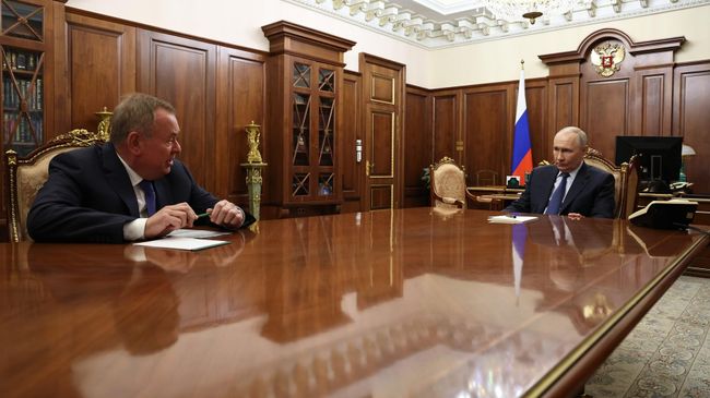 Встреча Владимира Путина с президентом – председателем правления Банка ВТБ Андреем Костиным Встреча Владимира Путина с президентом – председателем правления Банка ВТБ Андреем Костиным