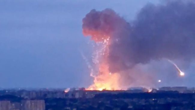 Взрыв в Вишневом в Киевской области