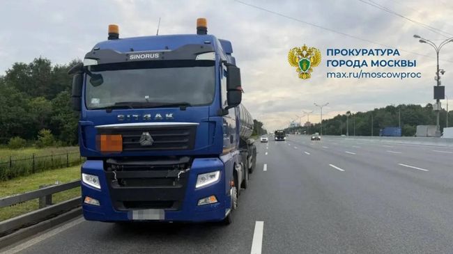 Грузовик насмерть сбил лося на МКАД