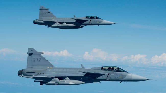 Многоцелевые истребители Saab JAS 39 Gripen ВВС Швеции