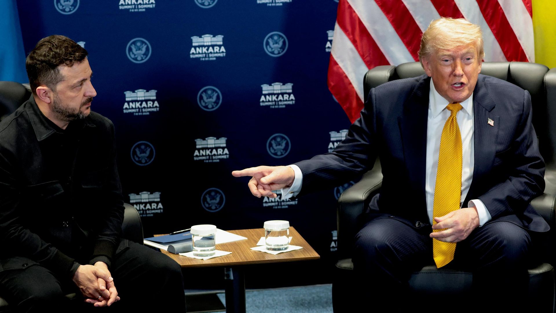 Владимир Зеленский и президент США Дональд Трамп во время встречи в Анкаре - РИА Новости, 1920, 08.07.2026