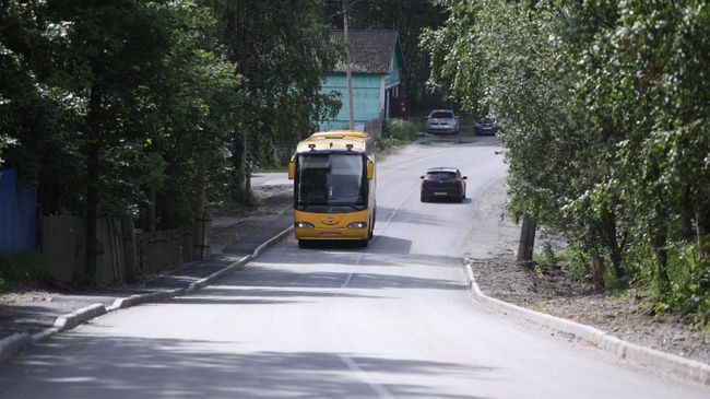 Отремонтированная дорога в карельском Медвежьегорске