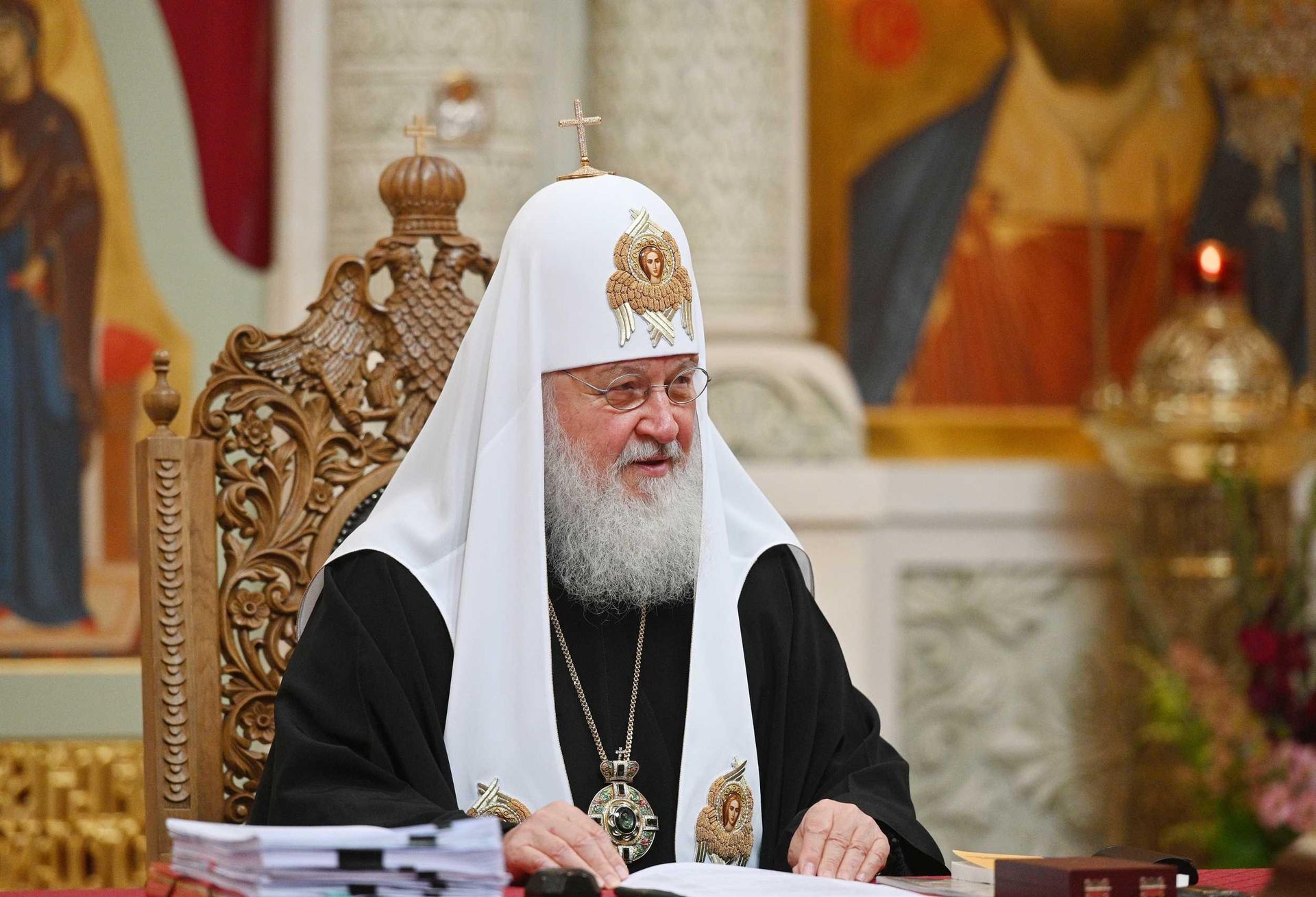 Патриарх Московский и всея Руси Кирилл во время посещения Спасо-Преображенского Валаамского монастыря Патриарх Московский и всея Руси Кирилл во время посещения Спасо-Преображенского Валаамского монастыря - РИА Новости, 1920, 10.07.2026