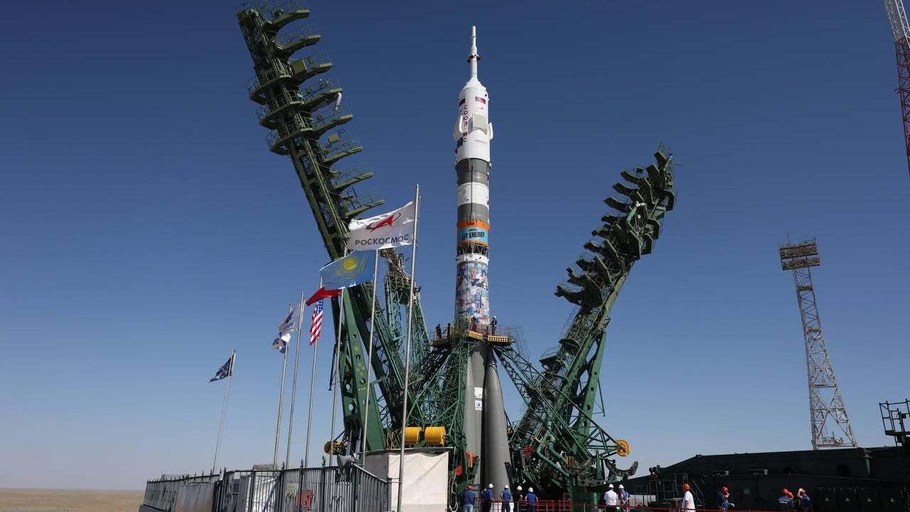 Ракета Союз-2.1а с пилотируемым кораблем Союз МС-29 на стартовом стол площадки №31 космодрома Байконур Ракета Союз-2.1а с пилотируемым кораблем Союз МС-29 на стартовом стол площадки №31 космодрома Байконур - РИА Новости, 1920, 11.07.2026