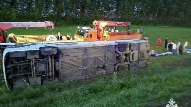 Последствия ДТП с автобусом в Татарстане Последствия ДТП с автобусом в Татарстане