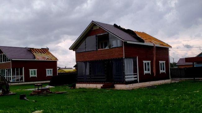 Последствия сильного ветра в Наро-Фоминском городском округе Московской области