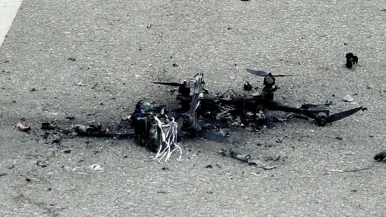 Обломки беспилотника ВСУ в Энергодаре Обломки беспилотника ВСУ в Энергодаре - РИА Новости, 1920, 21.08.2026