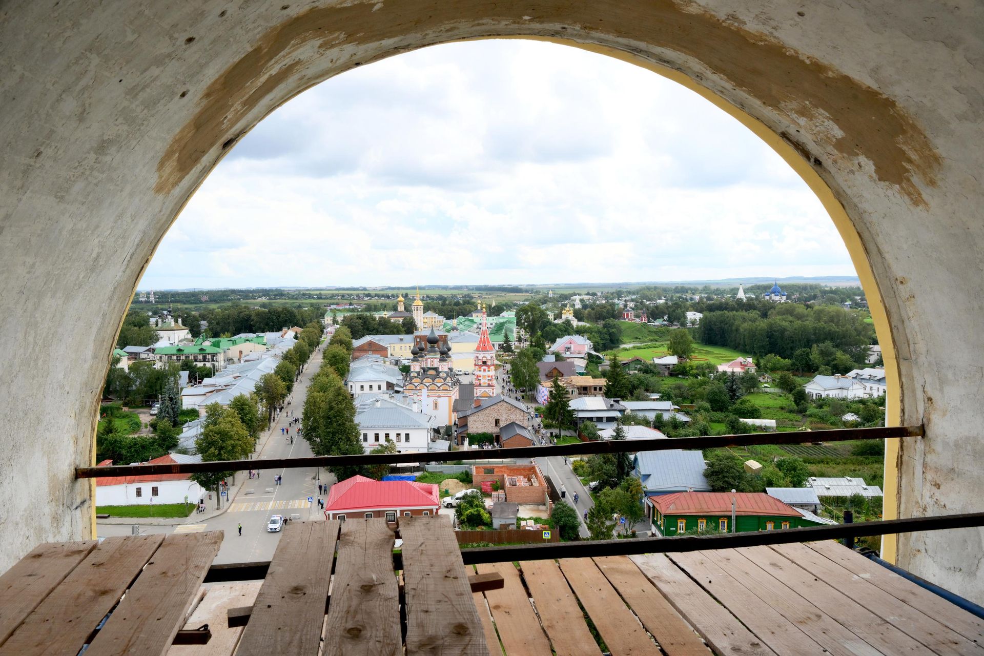 Вид на город с Преподобенской колокольни в Суздале - РИА Новости, 1920, 11.07.2026