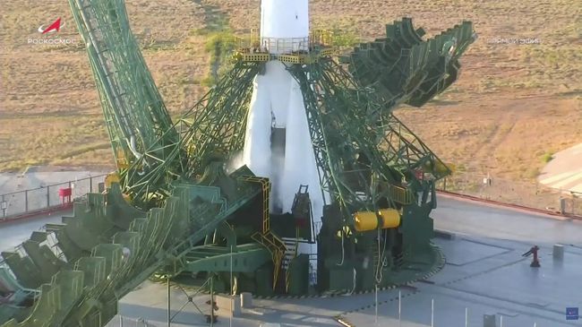 Старт Ракеты Союз-2.1а с кораблем Союз МС-29