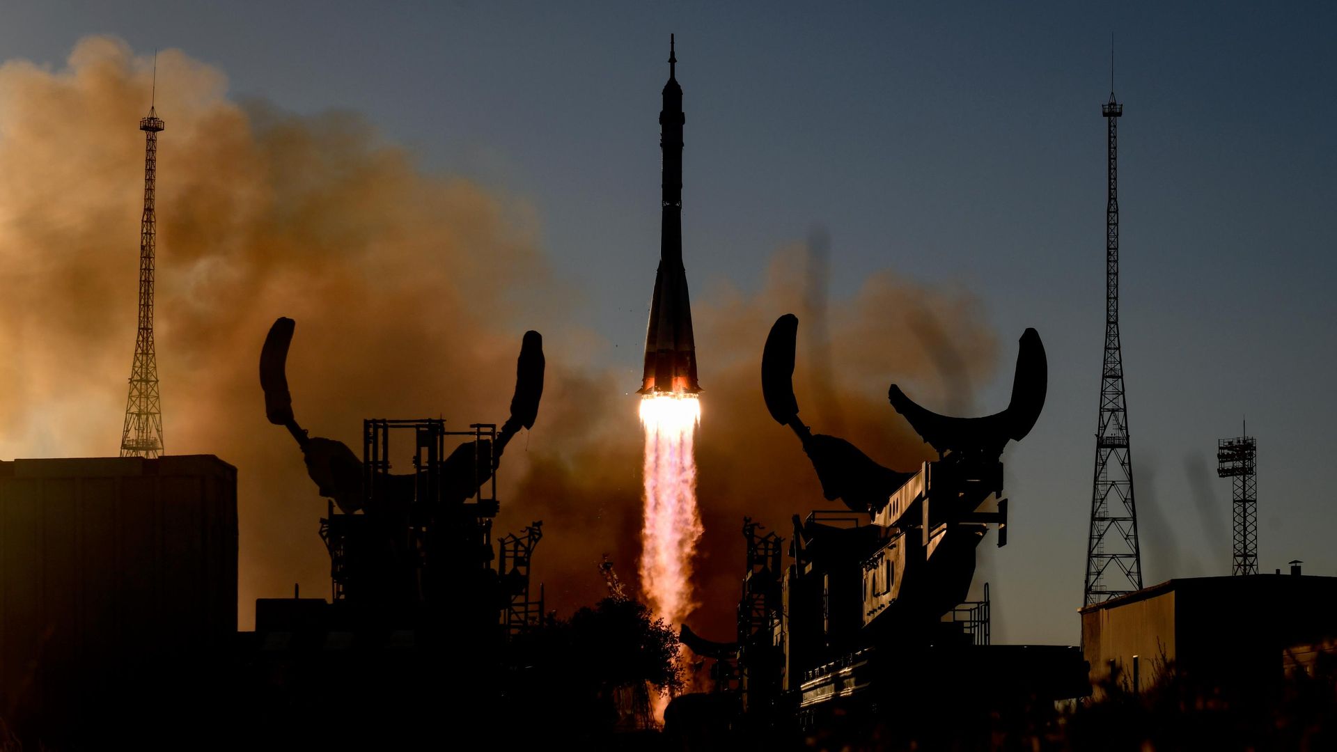 Запуск ракеты-носителя Союз-2.1а с пилотируемым кораблем Союз МС-29 с космодрома Байконур. 14 июля 2026 Запуск ракеты-носителя Союз-2.1а с пилотируемым кораблем Союз МС-29 с космодрома Байконур. 14 июля 2026 - РИА Новости, 1920, 14.07.2026
