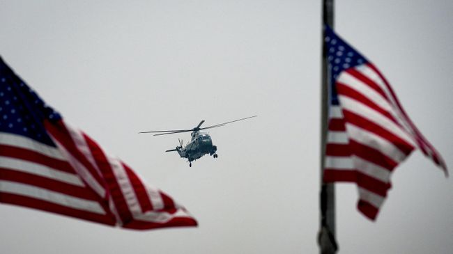 Флаги США в Вашингтоне