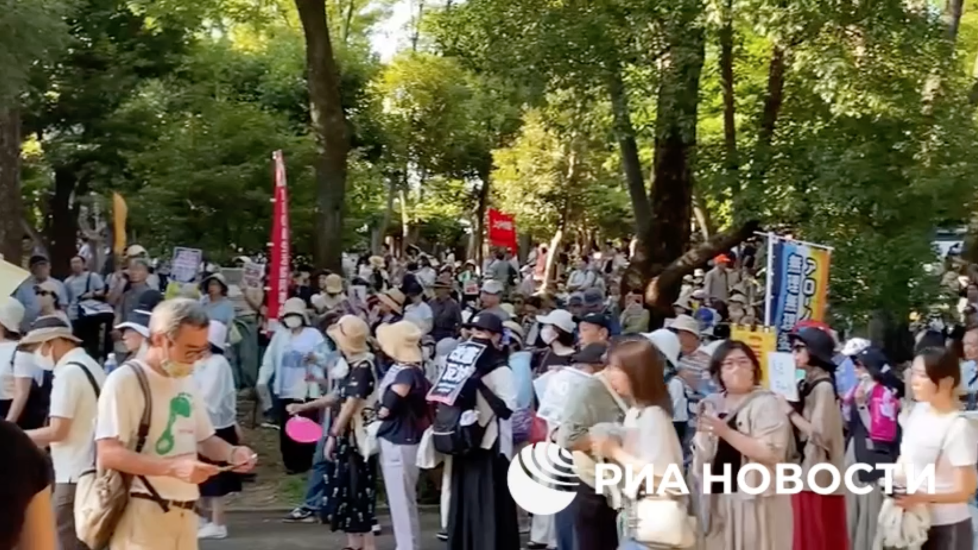 Антиправительственный митинг против милитаризации Японии в Токио - РИА Новости, 1920, 19.07.2026