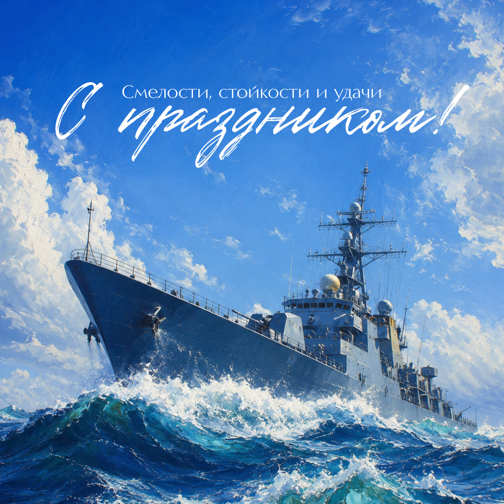 Патриотическая открытка на День Военно-Морского Флота, лучшие пожелания и поздравления - РИА Новости, 1920, 22.07.2026