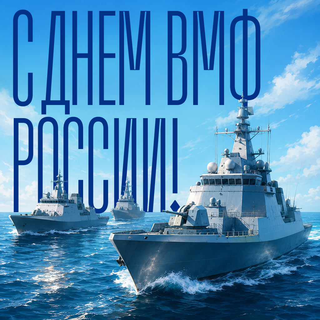 Праздничная открытка: День ВМФ России, теплые слова поздравления и напутствия - РИА Новости, 1920, 22.07.2026