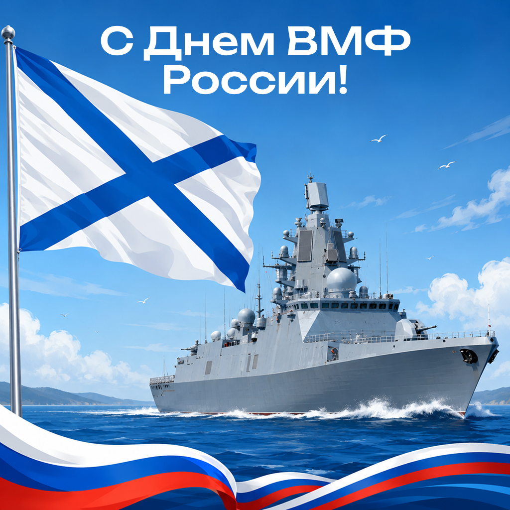 Эстетичная открытка на День Военно-Морского Флота, торжественные поздравления и слова уважения - РИА Новости, 1920, 22.07.2026