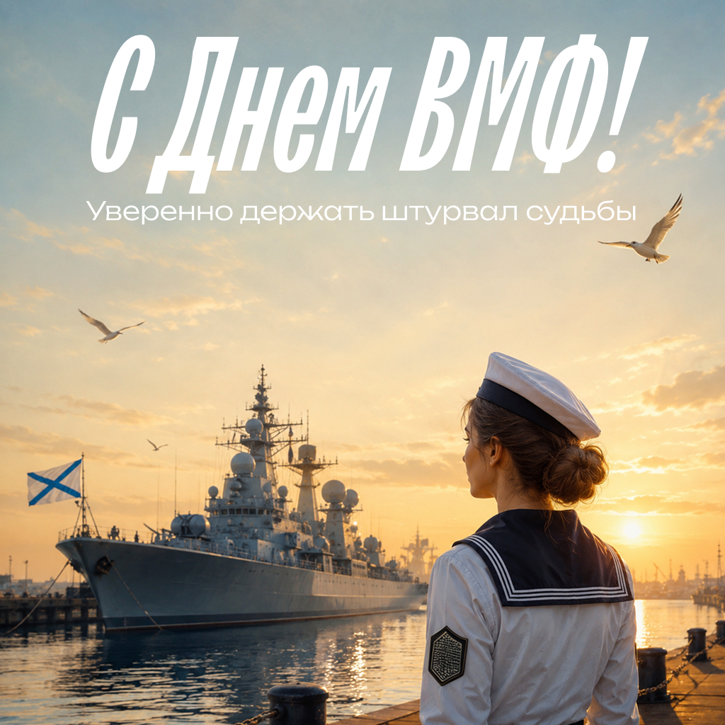 Атмосферная открытка на День Военно-Морского Флота, мудрые слова напутствия и пожелания моряку - РИА Новости, 1920, 22.07.2026