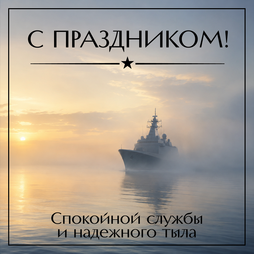 Нежная открытка на День ВМФ в тумане, теплые слова поддержки и пожелания легкой службы - РИА Новости, 1920, 22.07.2026