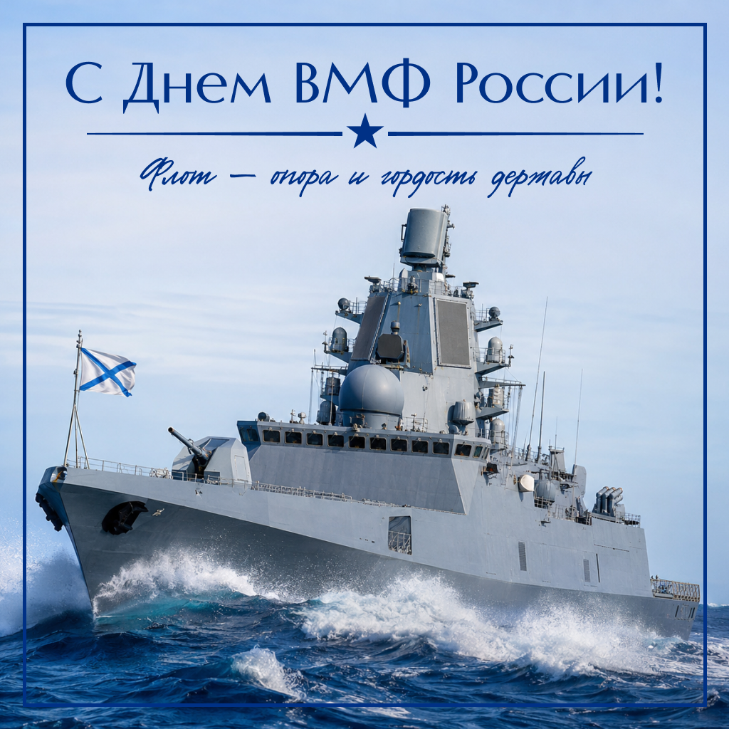 Торжественная открытка на День ВМФ России, величественные слова поздравления и главные пожелания - РИА Новости, 1920, 22.07.2026