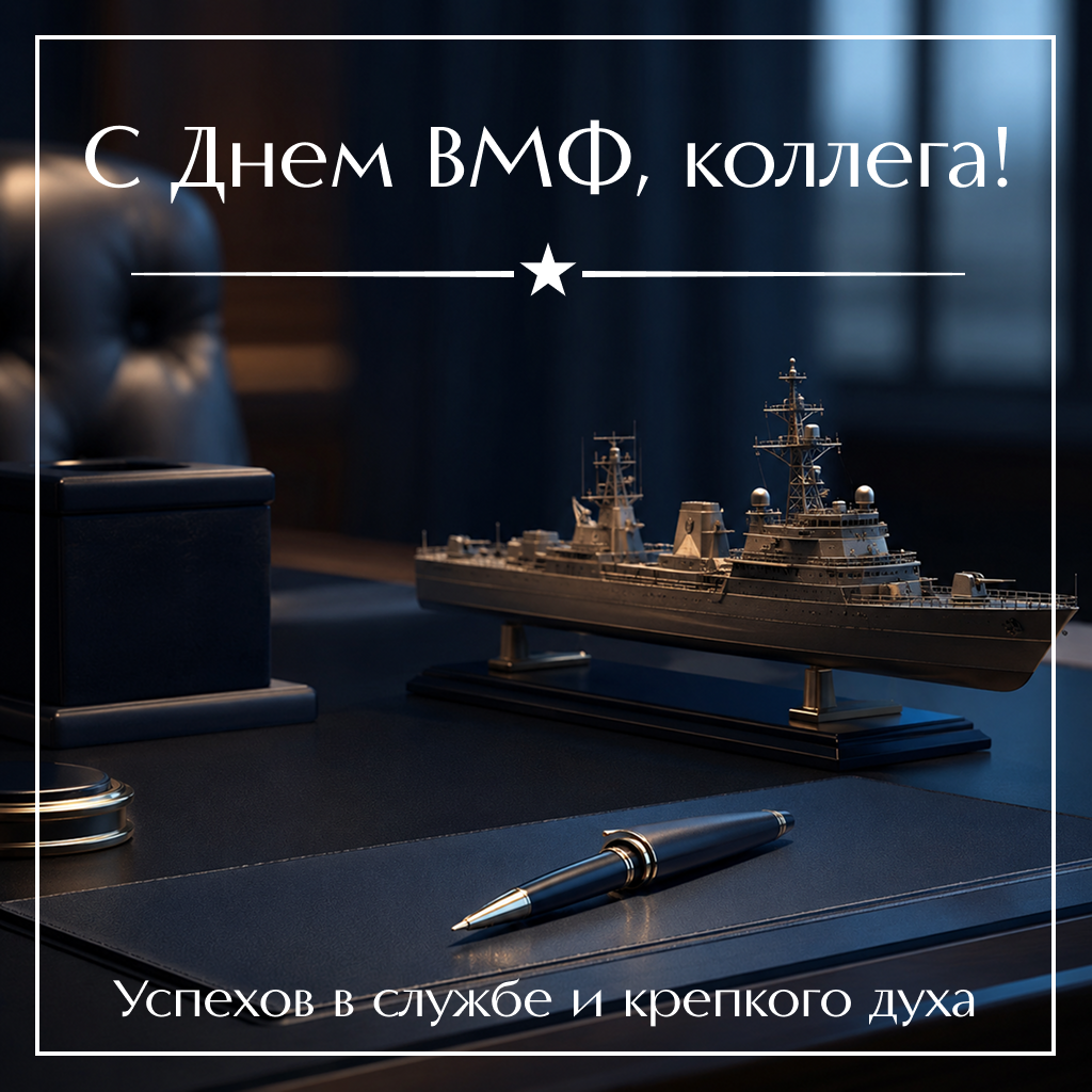 Деловая открытка на День Военно-Морского Флота коллеге, профессиональные поздравления, слова поддержки и пожелания - РИА Новости, 1920, 22.07.2026