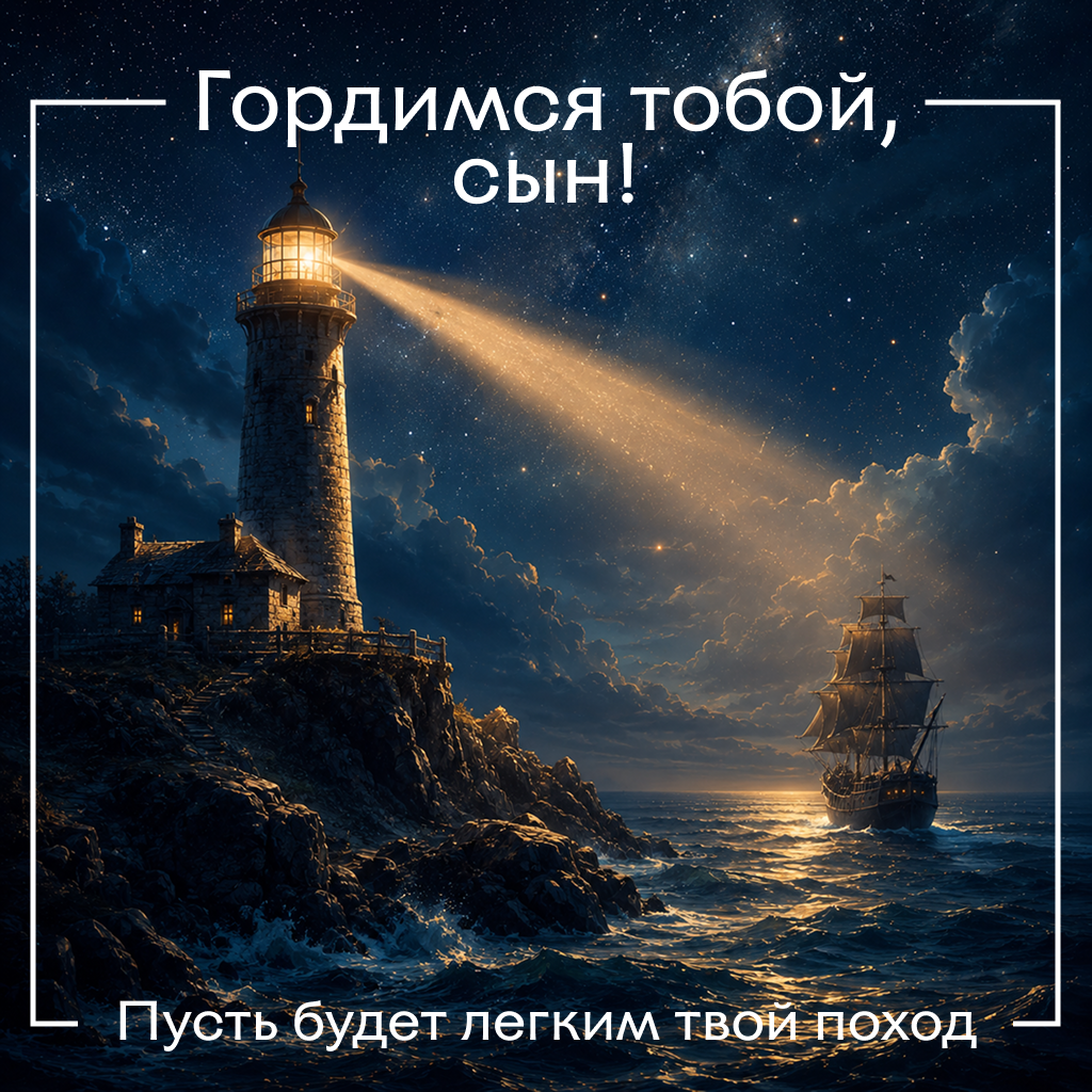 Символическая открытка на День ВМФ сыну, родительские слова напутствия, поздравления и пожелания - РИА Новости, 1920, 22.07.2026