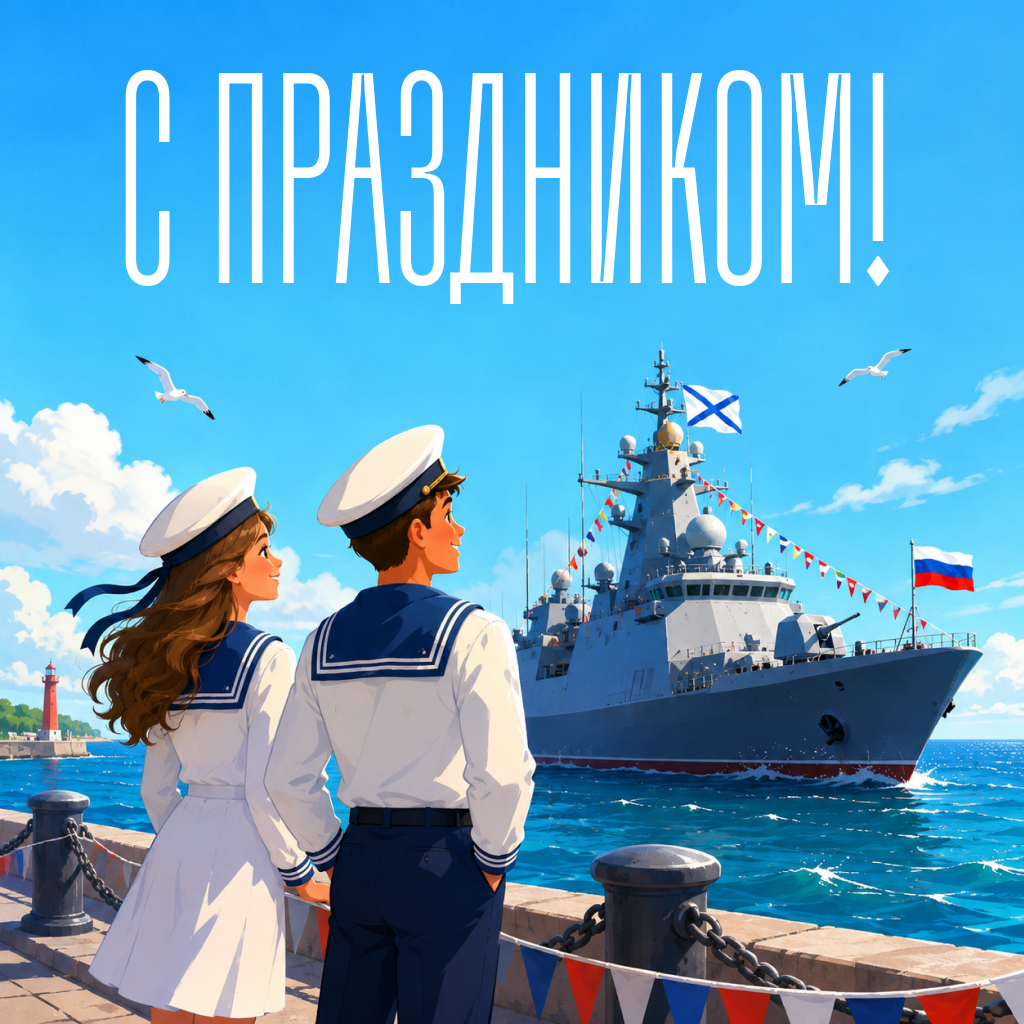 Динамичная открытка на День Военно-Морского Флота - РИА Новости, 1920, 22.07.2026