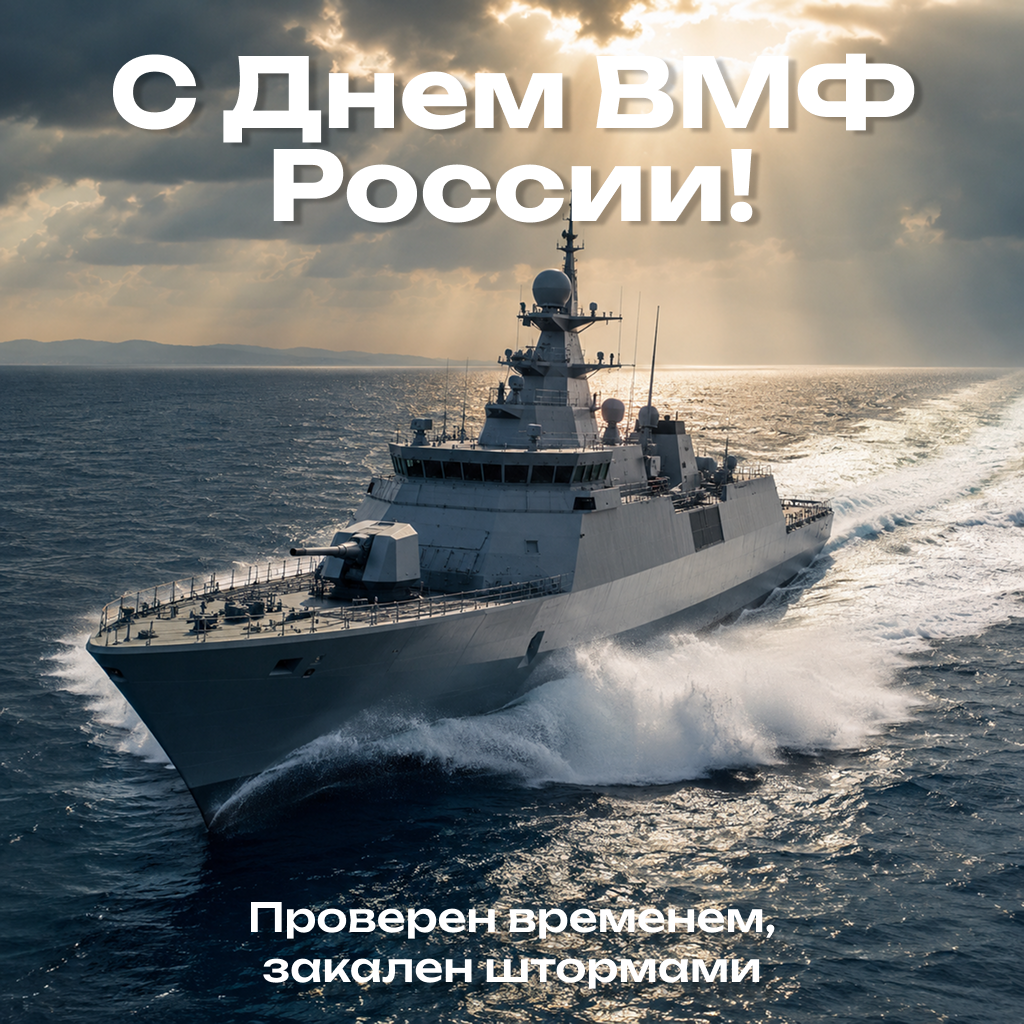 Открытка на День Военно-Морского Флота, минималистичные поздравления, слова и сдержанные пожелания - РИА Новости, 1920, 22.07.2026