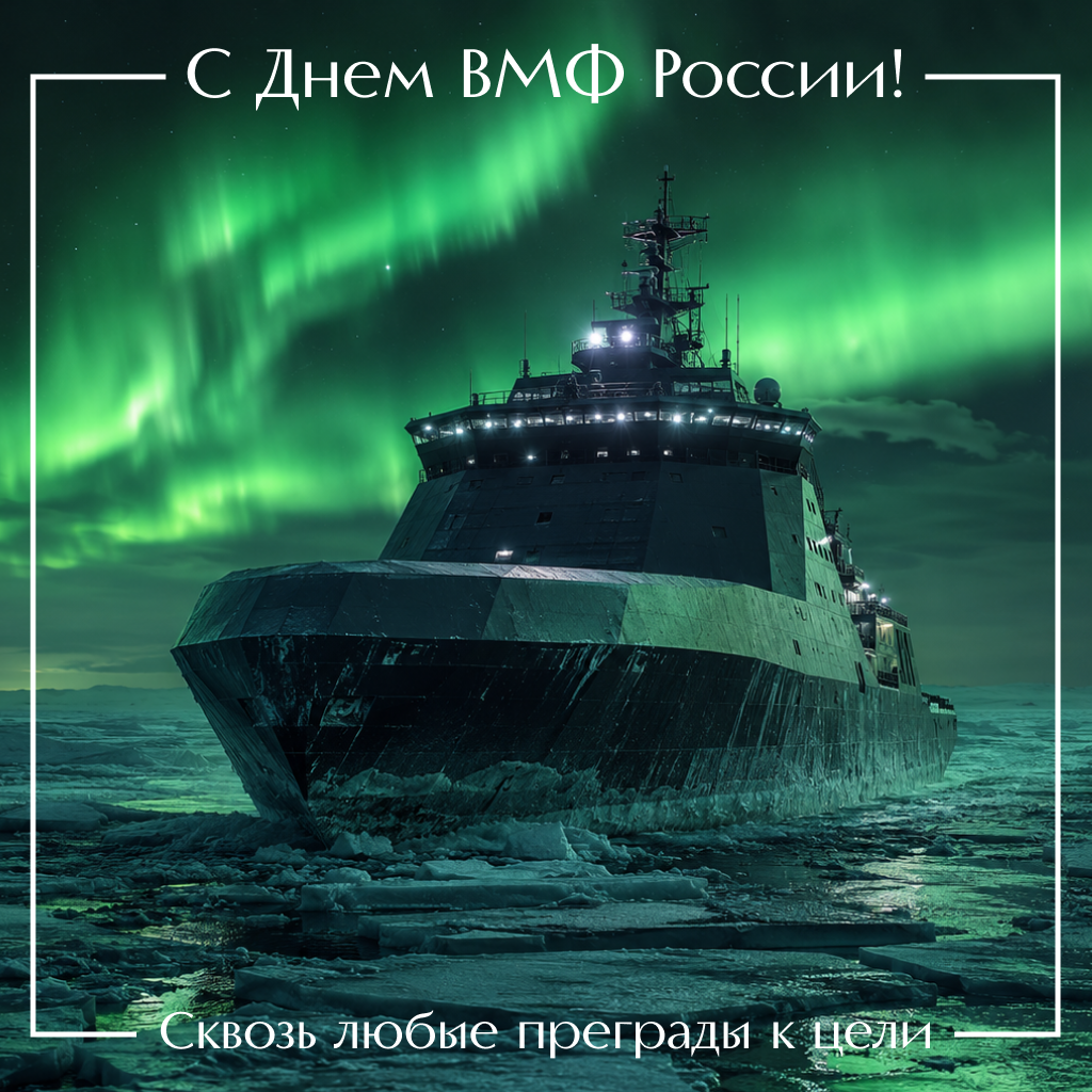 Арктическая открытка на День Военно-Морского Флота, ледяные слова поздравления и теплые пожелания - РИА Новости, 1920, 22.07.2026