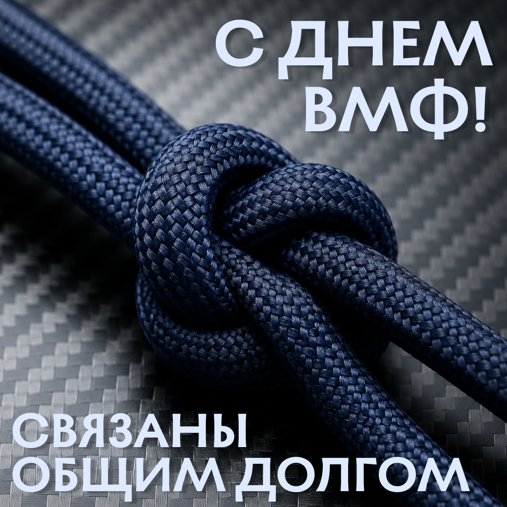 Символичная открытка на День ВМФ с морским узлом, крепкие слова поздравления и пожелания дружбы - РИА Новости, 1920, 22.07.2026