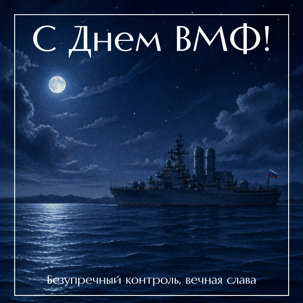 Ночная открытка на День Военно-Морского Флота под звездами, романтичные поздравления, слова и пожелания - РИА Новости, 1920, 22.07.2026