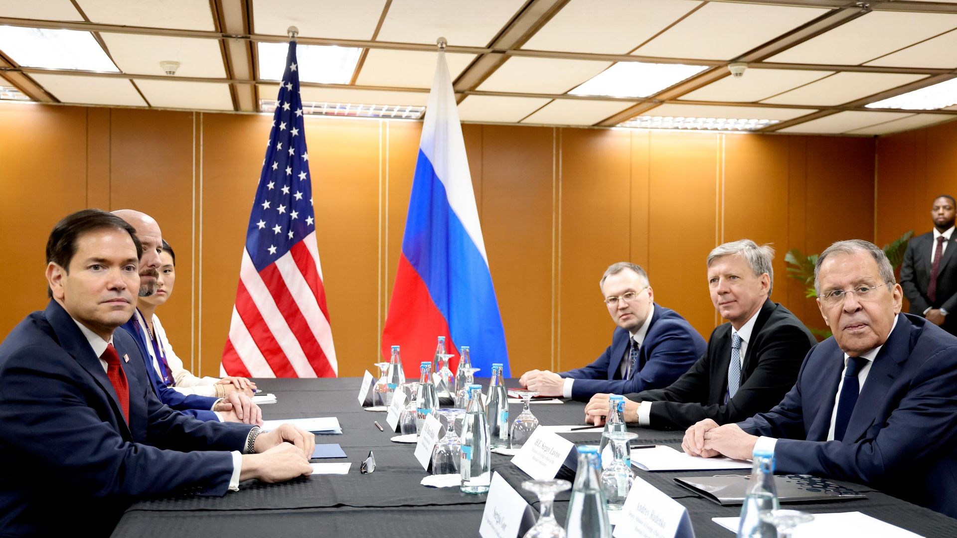 Глава МИД России Сергей Лавров и госсекретарь США Марко Рубио во время встречи на полях саммита АСЕАН в Маниле Глава МИД России Сергей Лавров и госсекретарь США Марко Рубио во время встречи на полях саммита АСЕАН в Маниле - РИА Новости, 1920, 23.07.2026