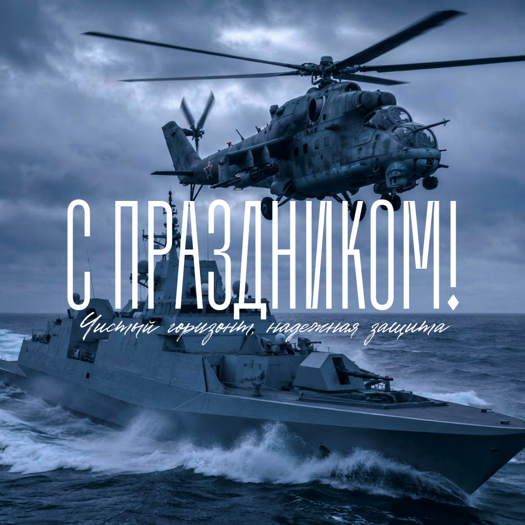 Воздушная открытка на День Военно-Морского Флота с вертолетом, надежные поздравления, слова защиты и пожелания - РИА Новости, 1920, 22.07.2026