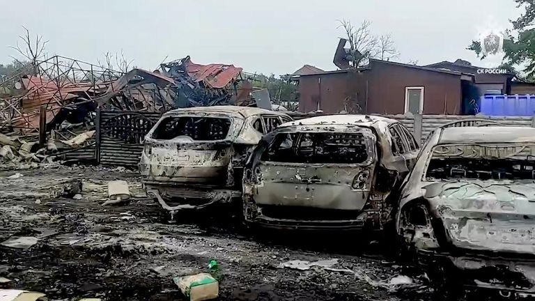 Последствия атаки ВСУ на базу отдыха в поселке Кирилловка в Запорожской области