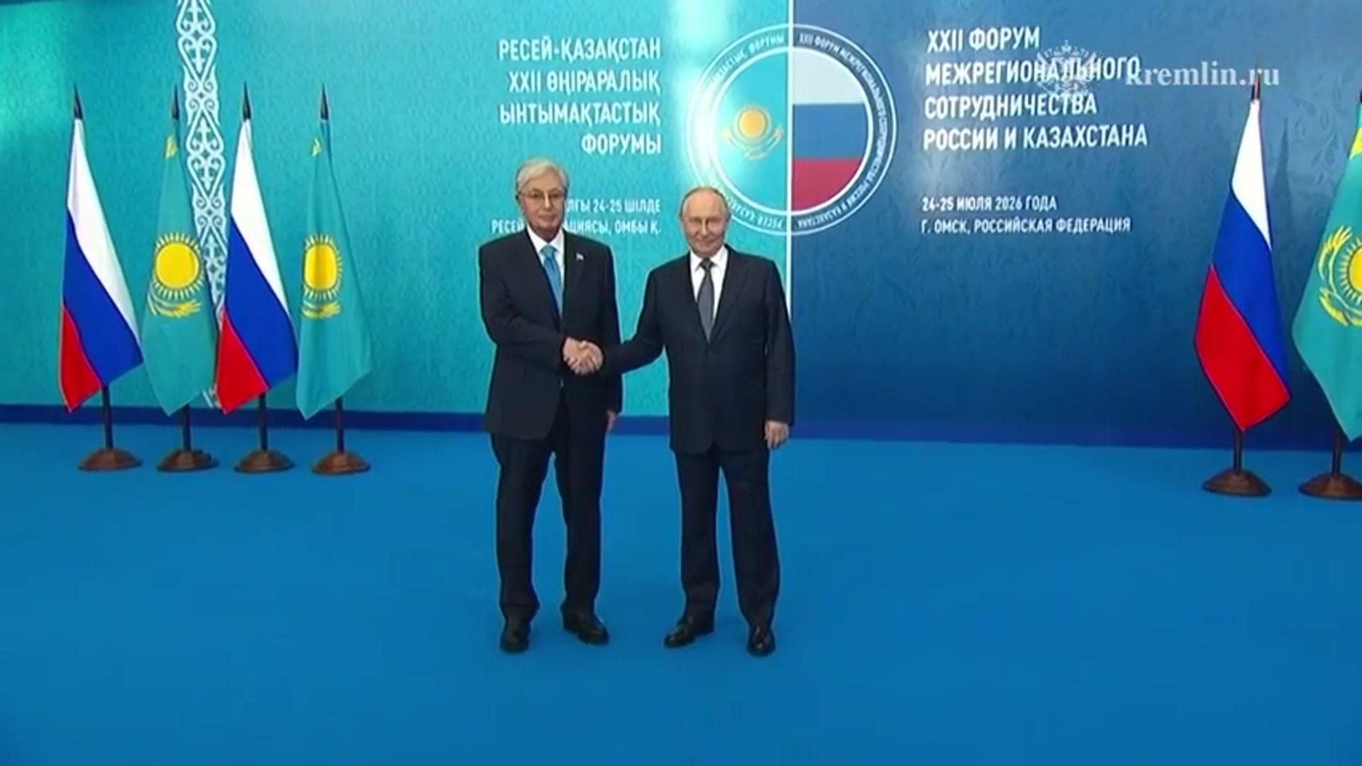 Встреча Путина с Токаевым в Омске Встреча Путина с Токаевым в Омске - РИА Новости, 1920, 25.07.2026
