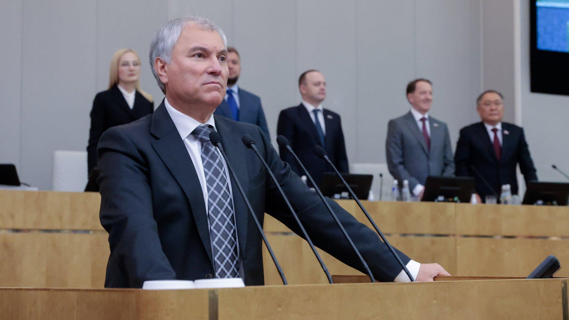 Председатель Государственной Думы Вячеслав Володин на завершающем заседании VIII созыва Председатель Государственной Думы Вячеслав Володин на завершающем заседании VIII созыва - РИА Новости, 1920, 27.07.2026