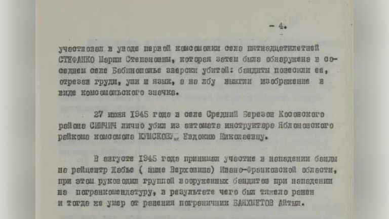 Спецсообщение о результатах следствий по обвинению Симчича Мирослава и Геника Николая